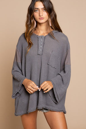 Bell Sleeve Oversized Fit Sweater Top - Online Exclusive