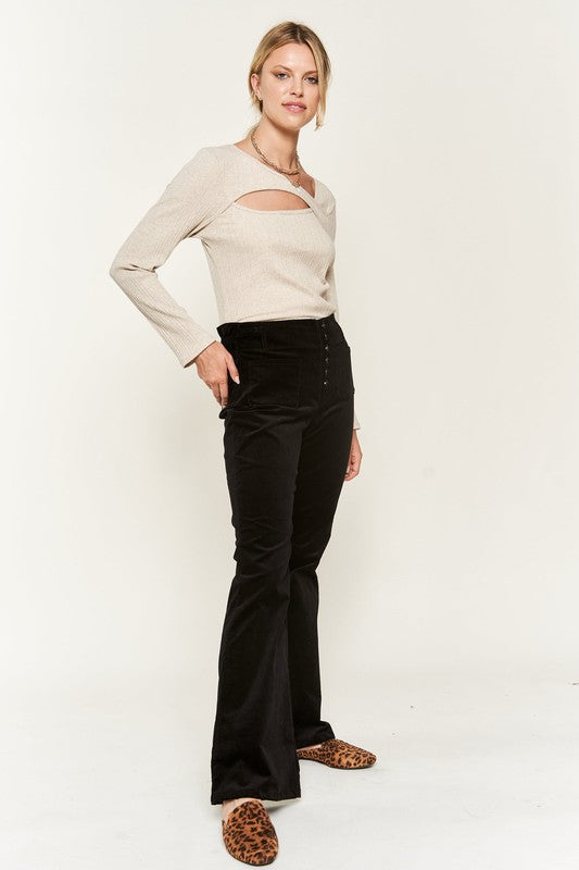 CORDUROY FLARE PANT – Nicoletaylorboutique
