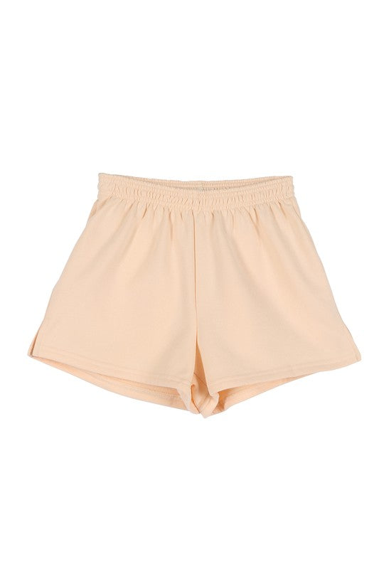 Cream sweat shorts - online exclusive