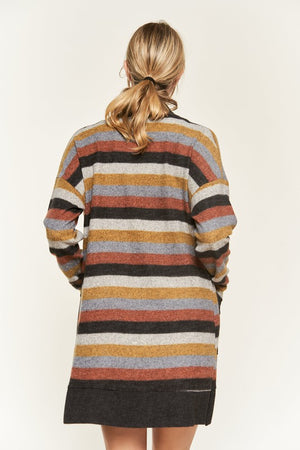 MULTI COLOR STRIPE CARDIGAN - Online exclusive