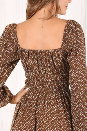 Square neck vintage puff dress  - Online Exclusive