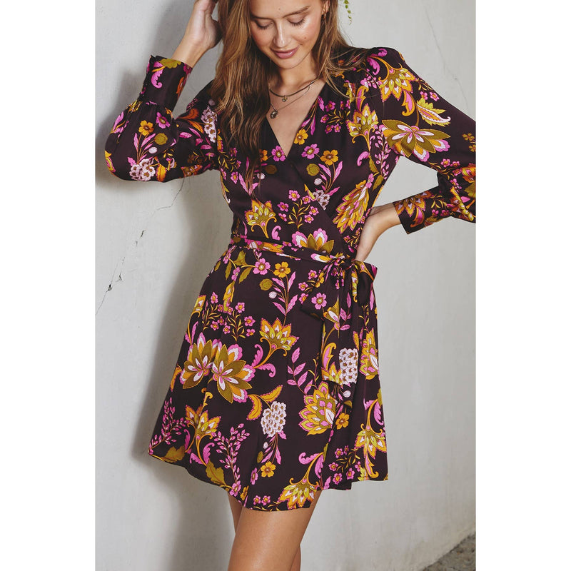 True Or False Mini Wrap Dress