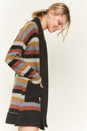 MULTI COLOR STRIPE CARDIGAN - Online exclusive