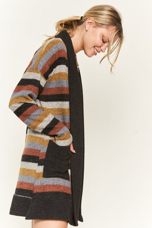 MULTI COLOR STRIPE CARDIGAN - Online exclusive