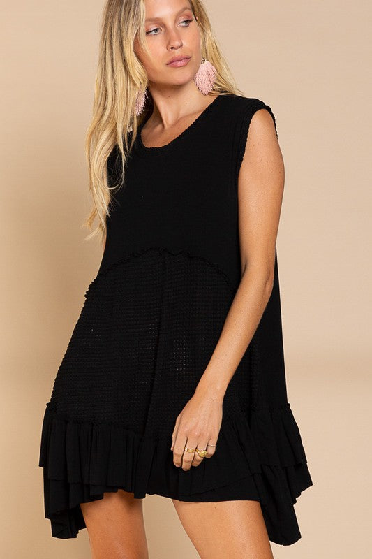 Sleeveless Ruffle Hem Dress - online exclusive