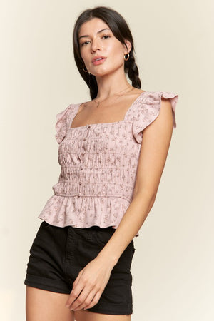 Floral print ruffled top - Plus Size- ONLINE EXCLUSIVE