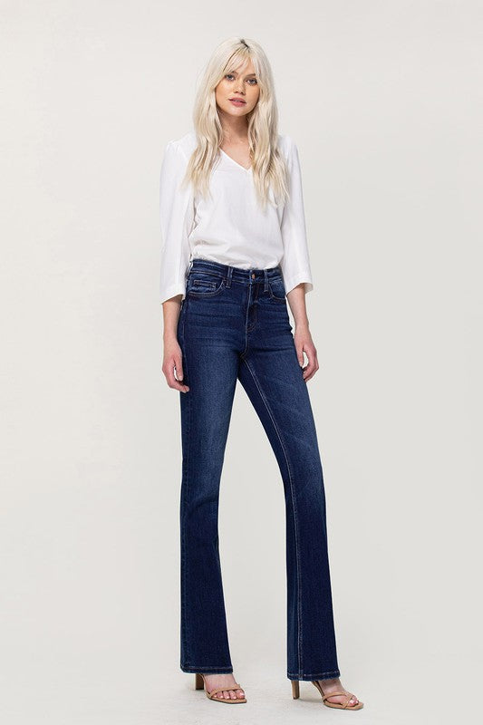Dark Denim High Rise Bootcut Jeans