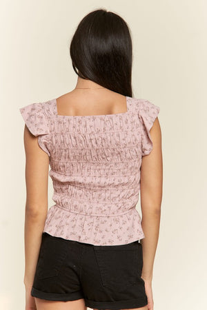 Floral print ruffled top - Plus Size- ONLINE EXCLUSIVE