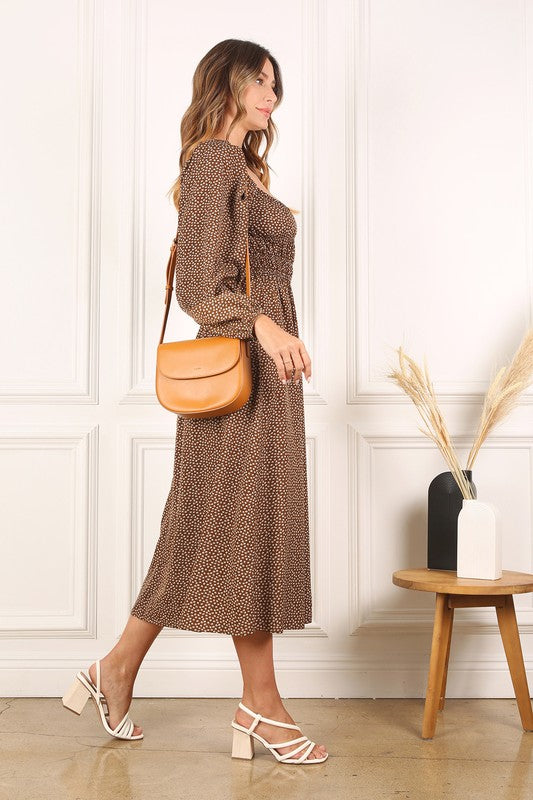 Square neck vintage puff dress  - Online Exclusive