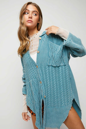 Solid Button Down Cardigan
