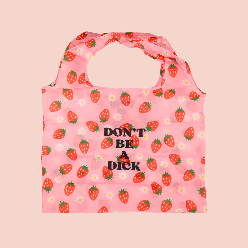 Reusable Nylon Tote Bag: Pink