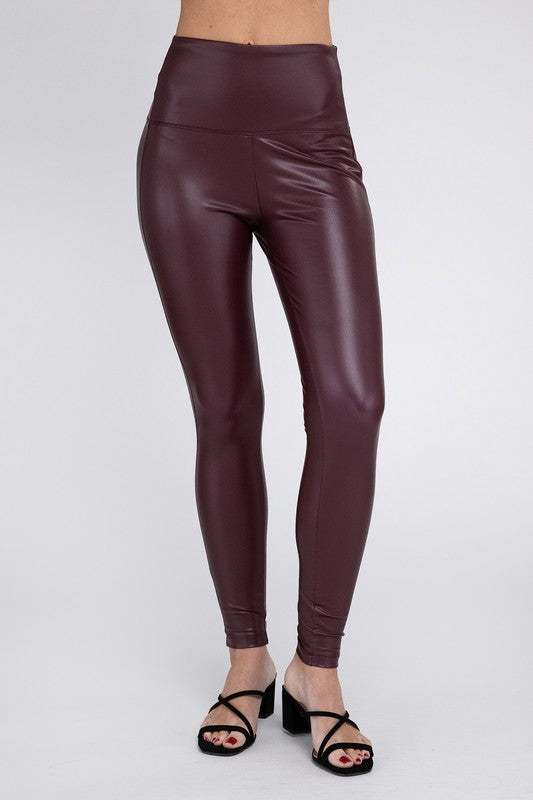 High Rise Faux Leather Leggings - Online Exclusive