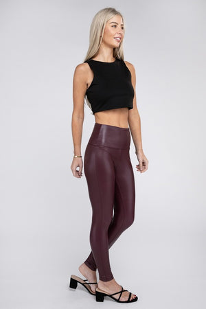 High Rise Faux Leather Leggings - Online Exclusive