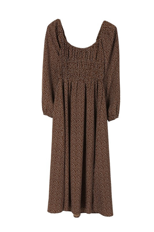 Square neck vintage puff dress  - Online Exclusive