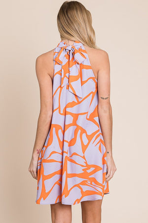 Resort style halter neck short sundress - online exclusive