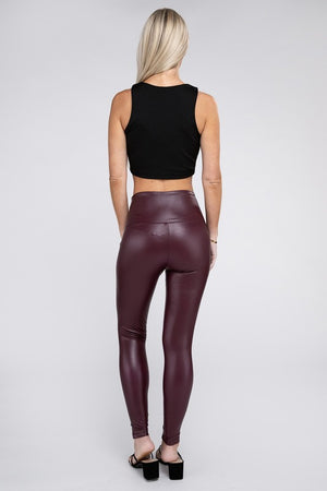 High Rise Faux Leather Leggings - Online Exclusive