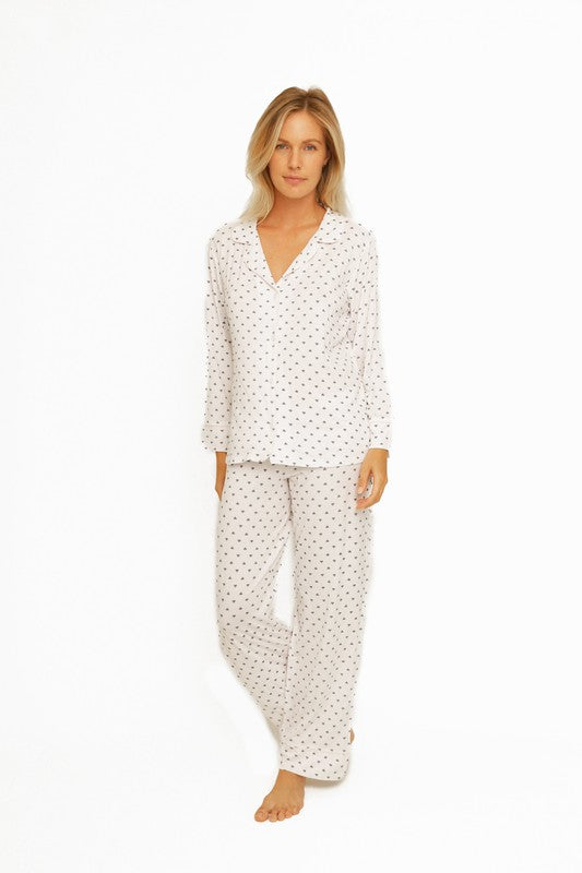 The Long Sleeve Piping Pajama Set