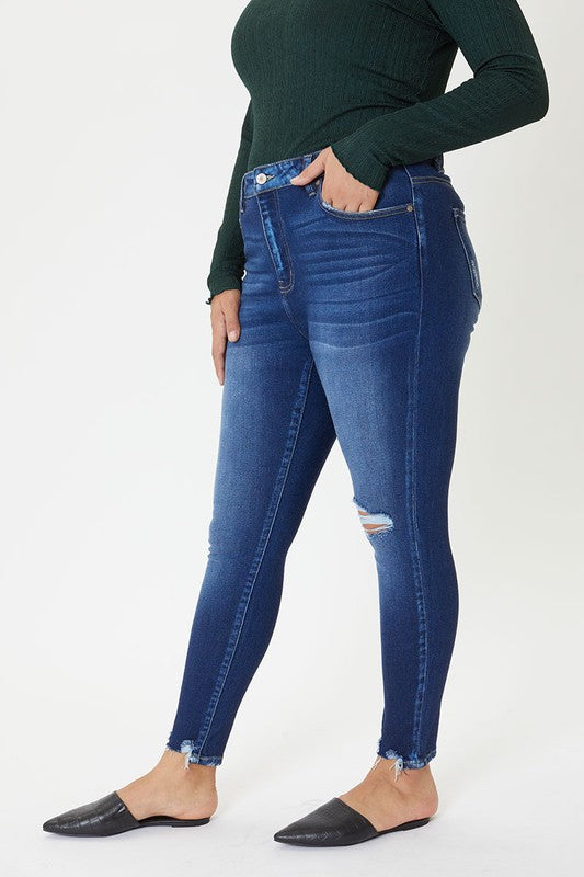 Nine West Curvy Straight High-Rise Jeans 10 Women's Dark Wash Gently Used  [#1004