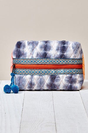 Quilted Tie Dye Makeup Pouch