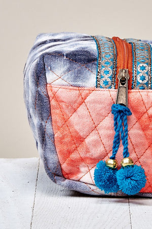 Quilted Tie Dye Makeup Pouch
