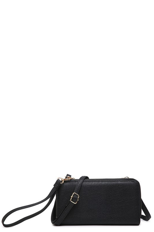 Double Zip Crossbody Wallet Wristlet