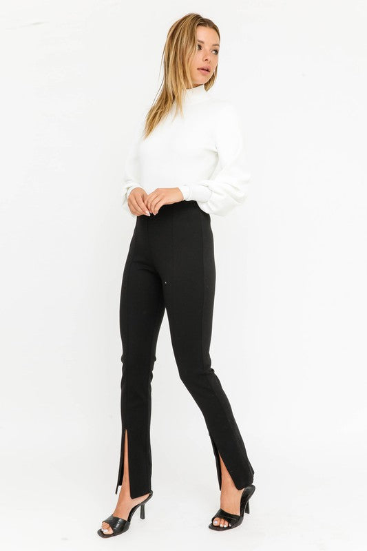Women High Waist Stretch Quality Denim Trousers Tall Supernova Side Split  Straight Leg Black Jeans - China Skinny Jeans and Denim Jeans price |  Made-in-China.com