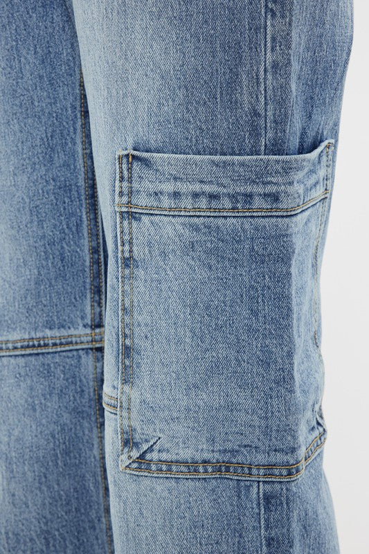 Low Rise Jean Cargo Pants