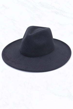 Big Brim Dark Grey Heart Top Jazz Hat