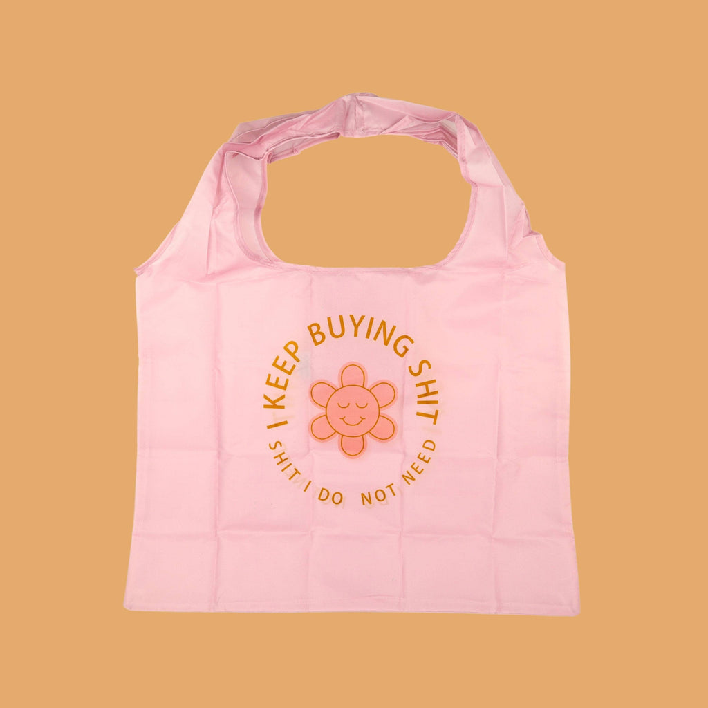 Reusable Nylon Tote Bag: Pink