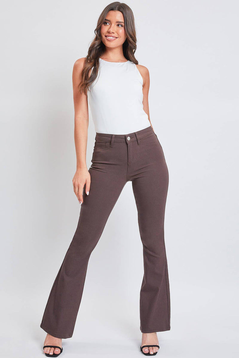 Chocolate Hyperstretch High-Rise Flare