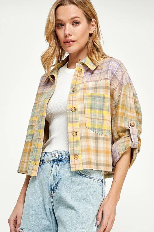 Colorful Cropped Shacket