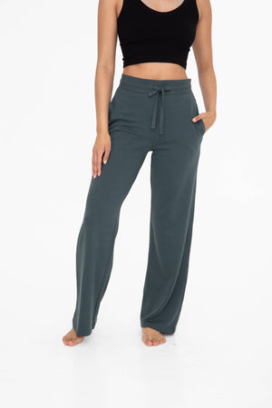 French Terry Sweatpants: JUNGLE GREEN
