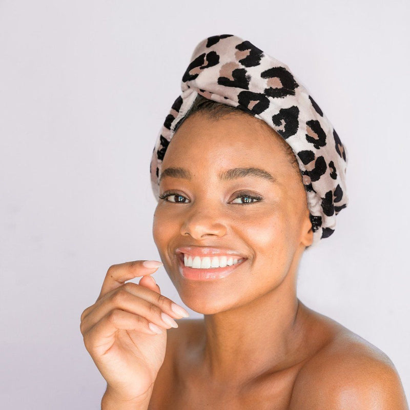Microfiber Hair Towel - Leopard
