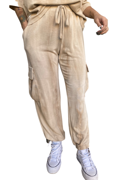 Brown Tie Dye Pants